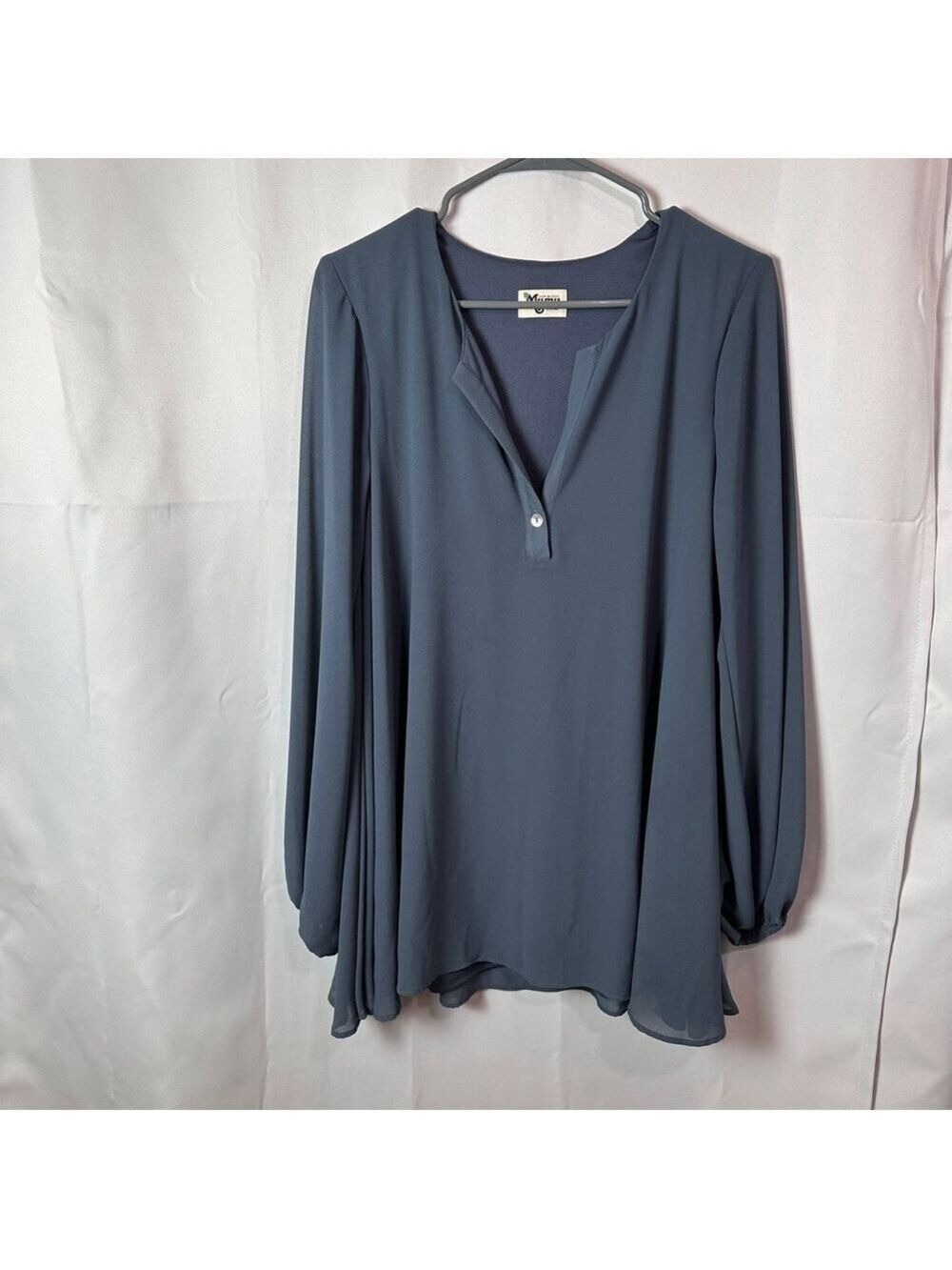 Show Me Your MuMu Women’s Blue Jamie Tunic Mini Dress - Size Small